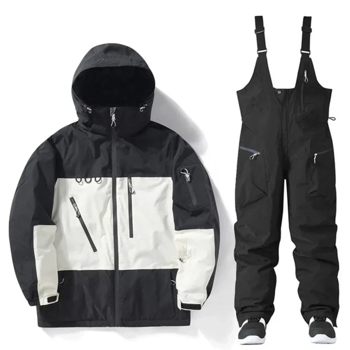 Men's Waterproof Ski Jacket & Bib Pants Set | Snowboarding Outerwear | Windproof & Insulated
