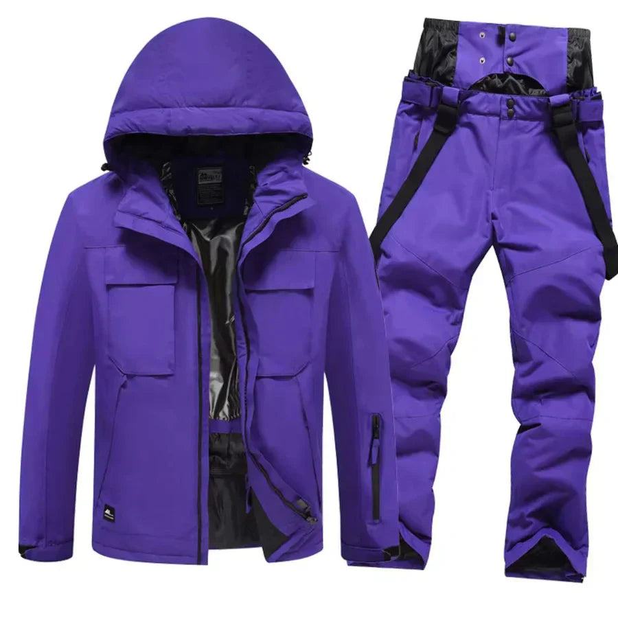 Men's Waterproof Ski Jacket & Pants Set | Insulated Snow Gear | Windproof Winter Outerwear
