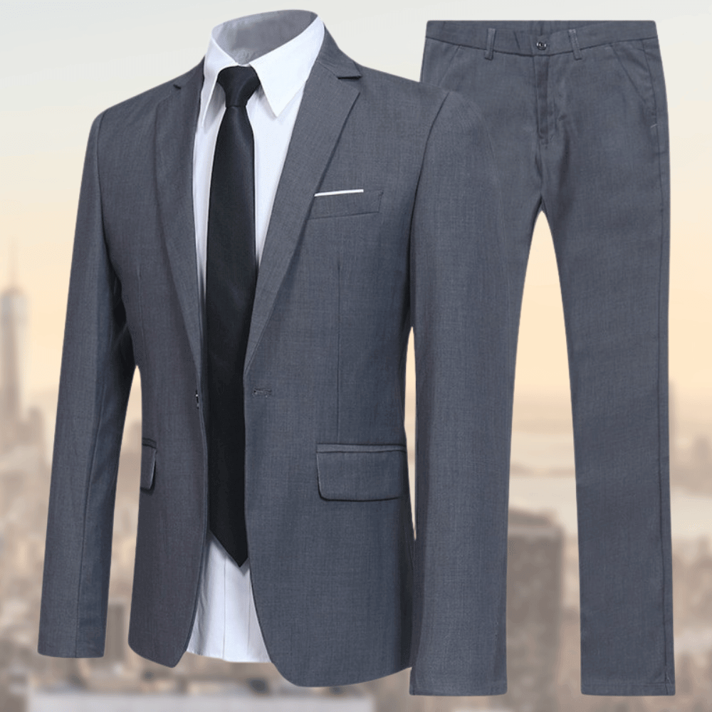 Men's Classic 2-Piece Suit Set | Slim Fit Blazer & Trousers | Formal Officewear