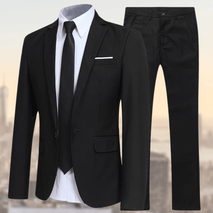 Men's Classic 2-Piece Suit Set | Slim Fit Blazer & Trousers | Formal Officewear