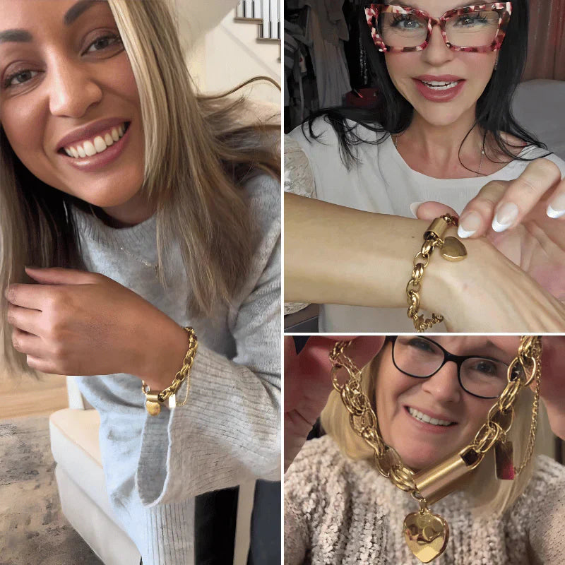 Bracelet Heartened Chunky | White Gold