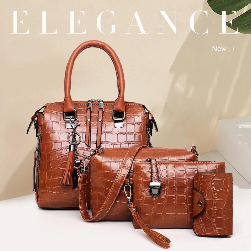Palmer | 4-Piece Crocodile Pattern Handbag