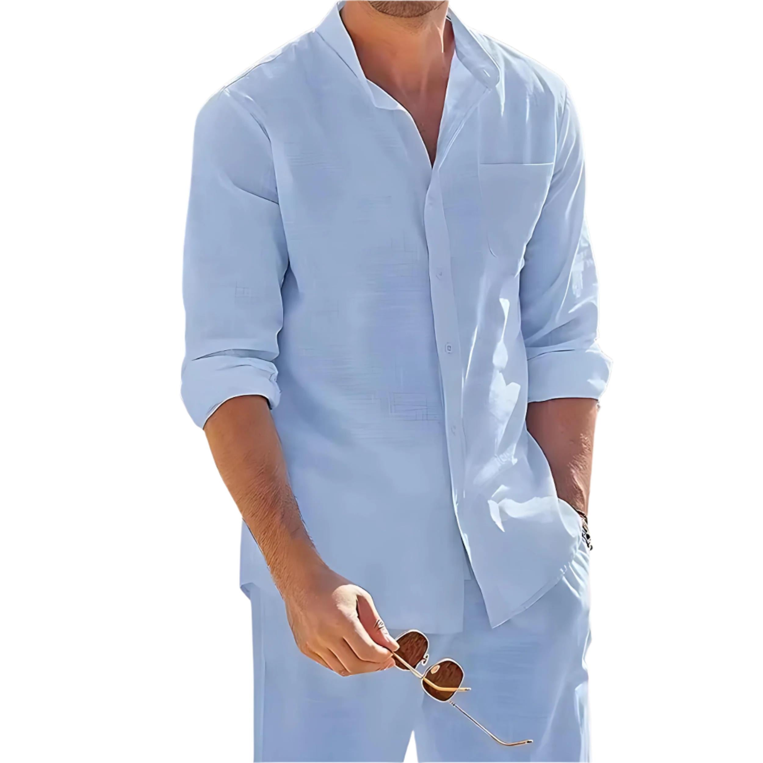 Linen Shirt & Pants Set | Breathable 2-Piece Summer Outfit | Relaxed Fit Co-Ord