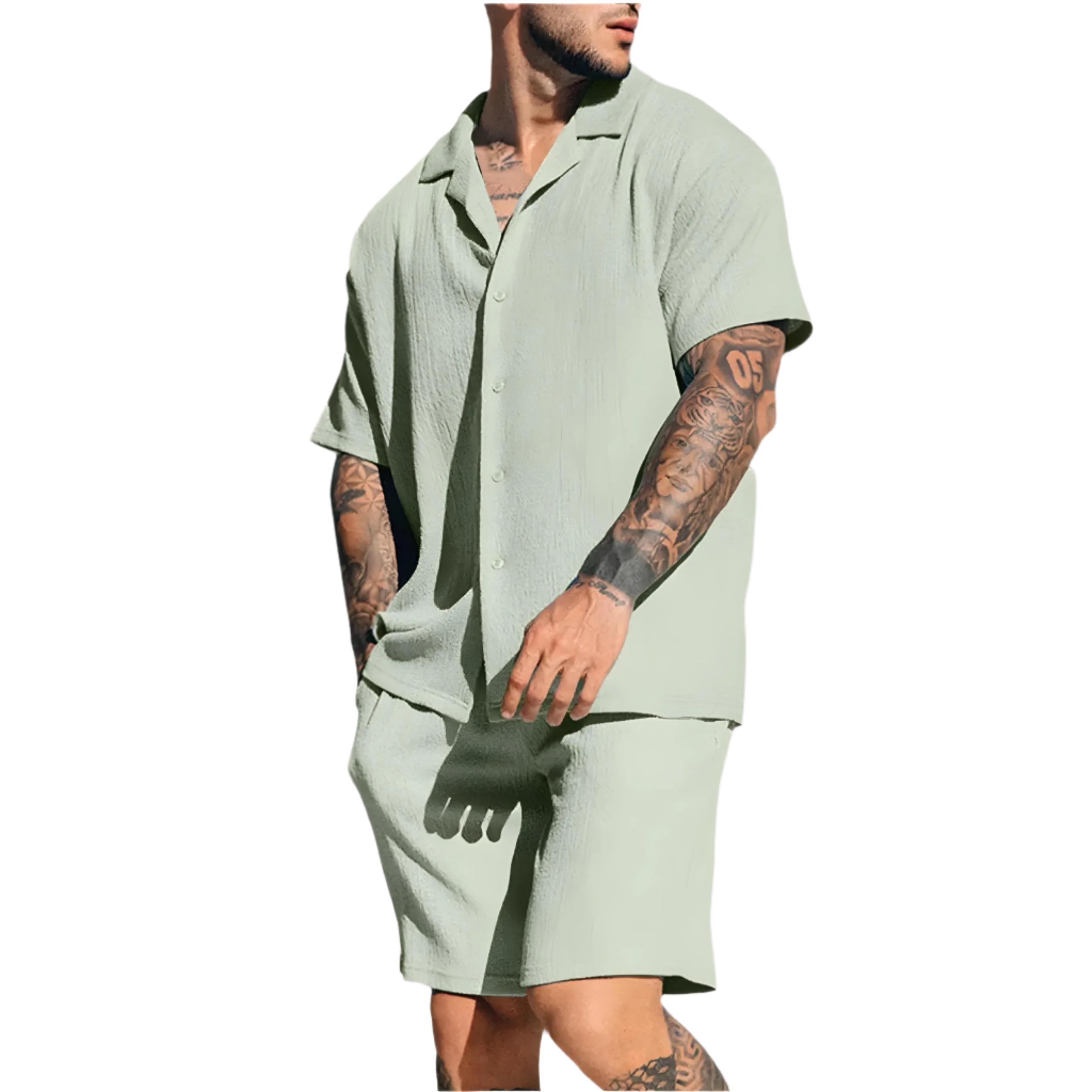 Men’s Summer Co-ord Set | Short-Sleeve Shirt & Relaxed Shorts