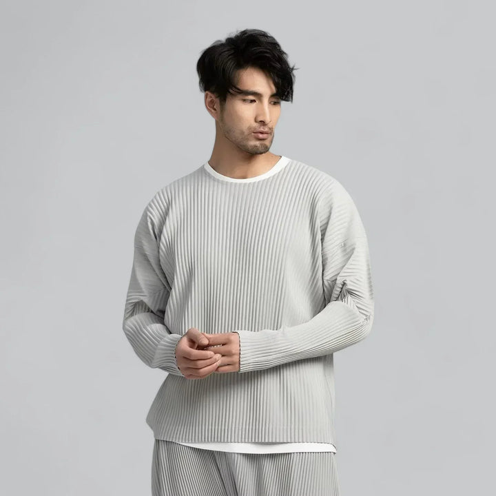 Men’s Ribbed Lounge Set | Relaxed Fit Pullover & Pants | Soft Knit Two-Piece