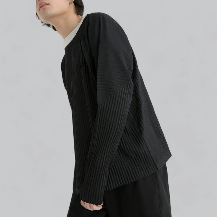 Men’s Ribbed Lounge Set | Relaxed Fit Pullover & Pants | Soft Knit Two-Piece