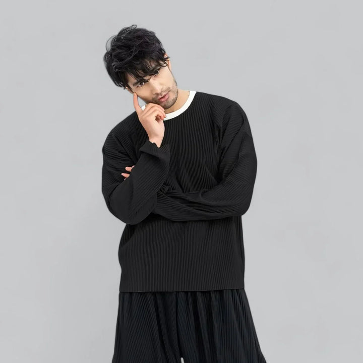 Men’s Ribbed Lounge Set | Relaxed Fit Pullover & Pants | Soft Knit Two-Piece