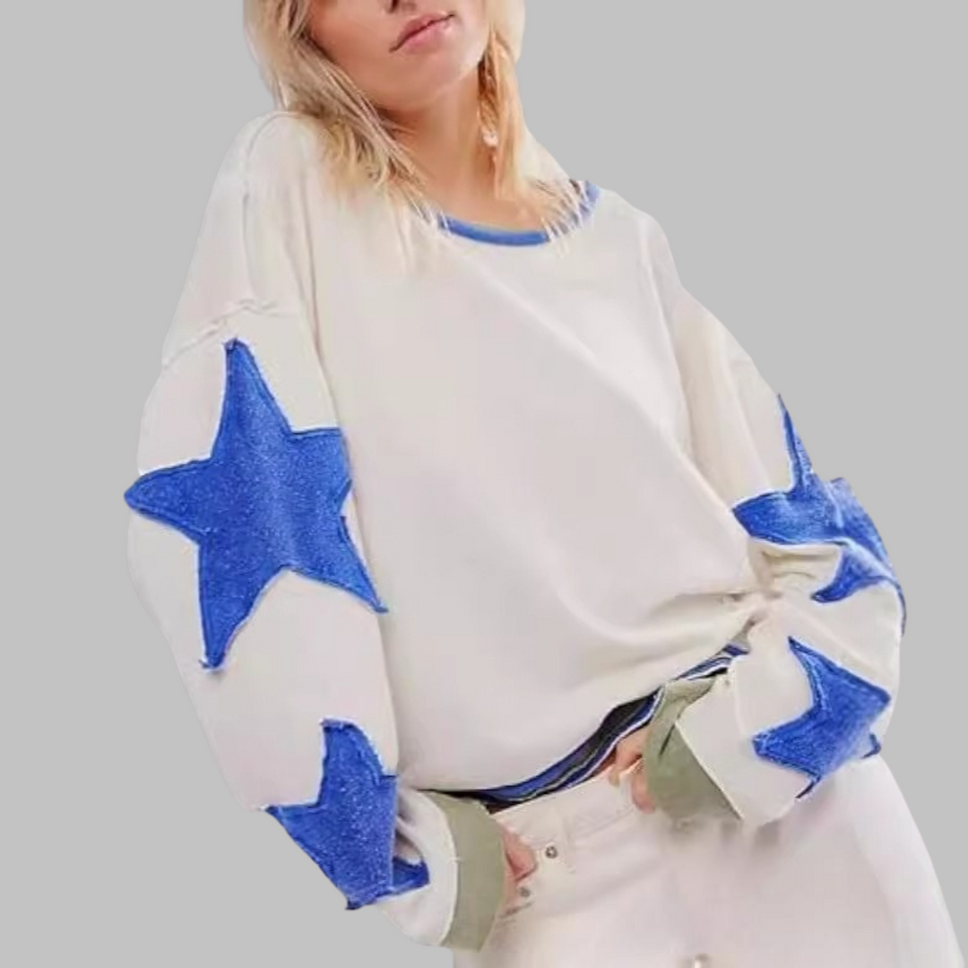 Petit Casual Summer Loose Long-Sleeve Streetwear Top | Lightweight Summer Top