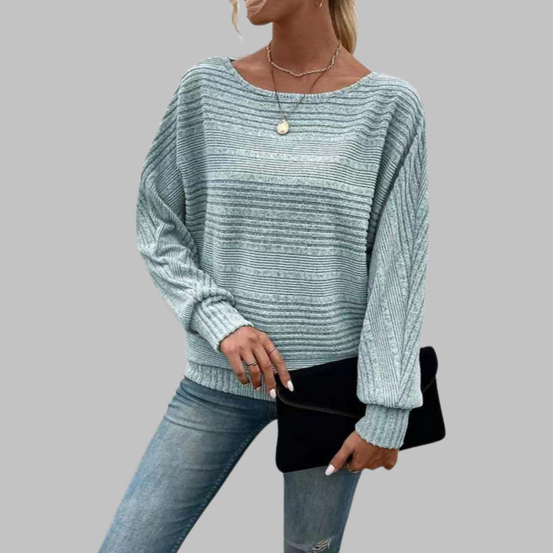 Perlita™ | Casual Round Neck Long-Sleeve Top