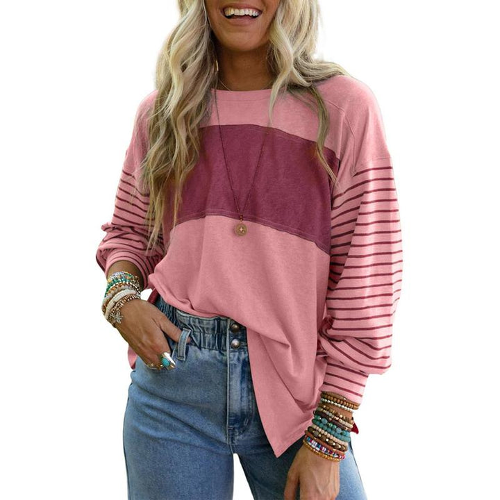 PERPETUA™ | Casual Long-Sleeve Oversized Crew Neck Top