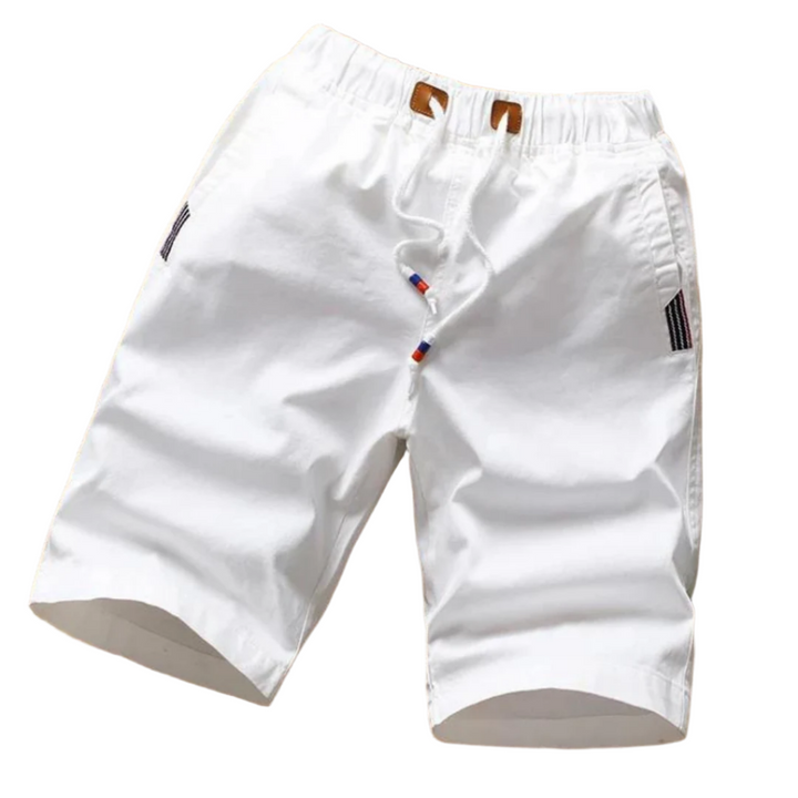 Drawstring Knee-Length Shorts | Casual Summer Cotton Blend