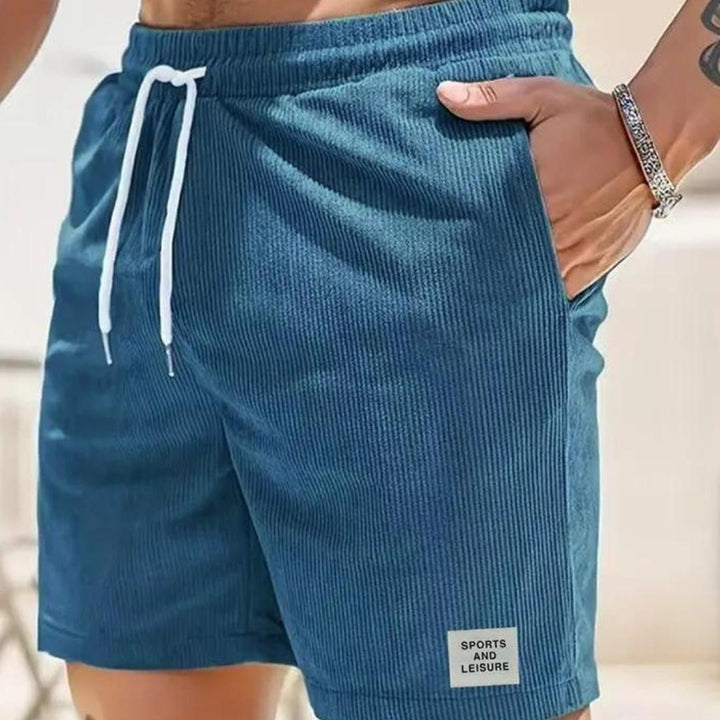 Men's Drawstring Lounge Shorts | Ribbed Texture | Lightweight Stretch Knit