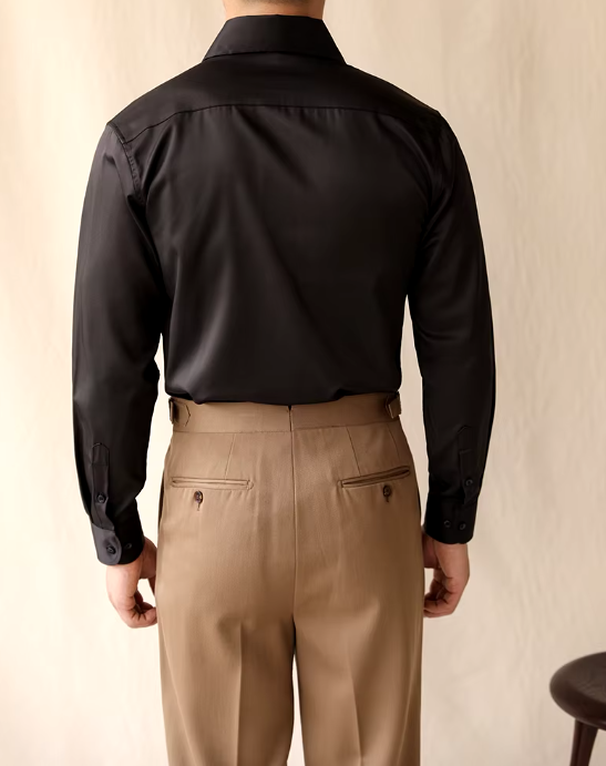 Slim Fit Dress Shirt | Soft Drape Viscose | Spread Collar