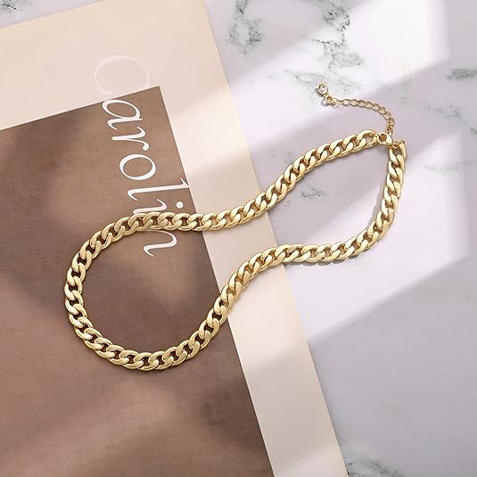 Thick Gold Cuban Link Necklace