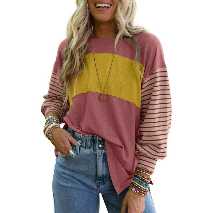 PERPETUA™ | Casual Long-Sleeve Oversized Crew Neck Top