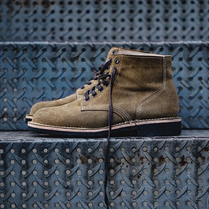 Men’s Suede Lace-Up Boots | Casual Heritage Style | Durable Rubber Sole
