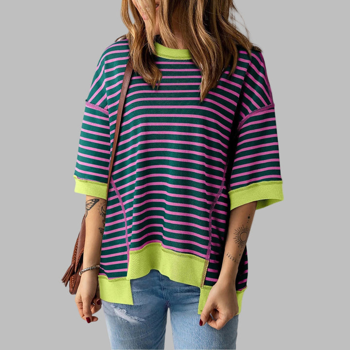LORELEI™ | Casual Oversized Striped Pullover Top