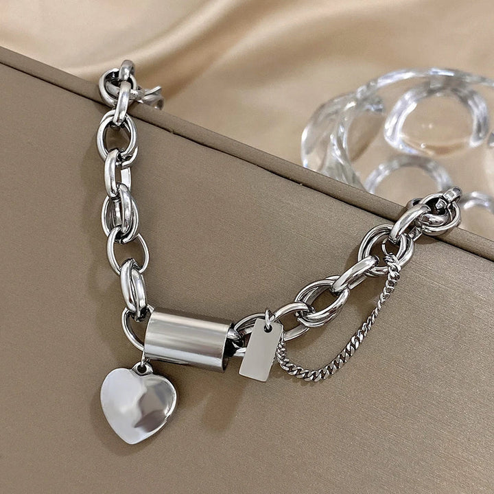 Bracelet Heartened Chunky | White Gold