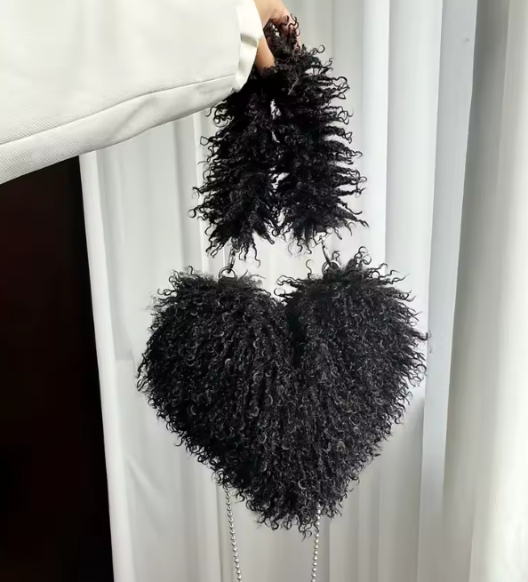 Felize | Women Heart Plush Crossbody Bag