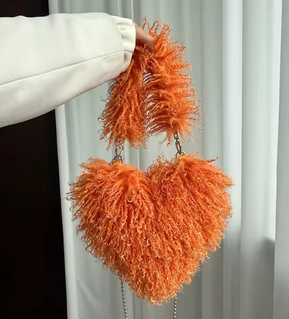 Felize | Women Heart Plush Crossbody Bag