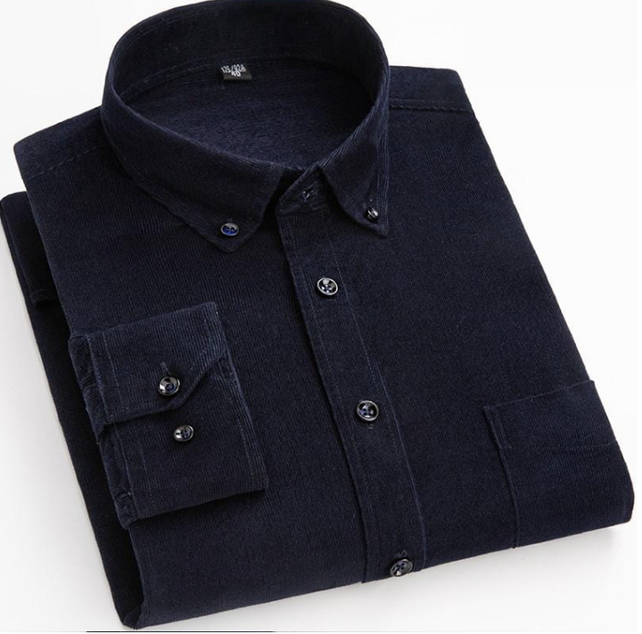 Corduroy Button-Up Shirt | Structured Fit | Soft Cotton Blend