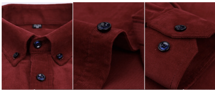 Corduroy Button-Up Shirt | Structured Fit | Soft Cotton Blend