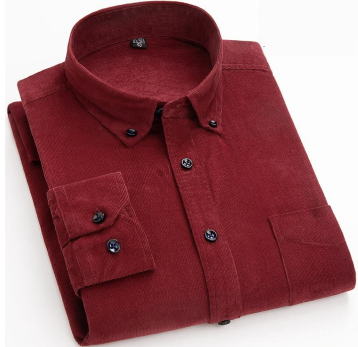 Corduroy Button-Up Shirt | Structured Fit | Soft Cotton Blend
