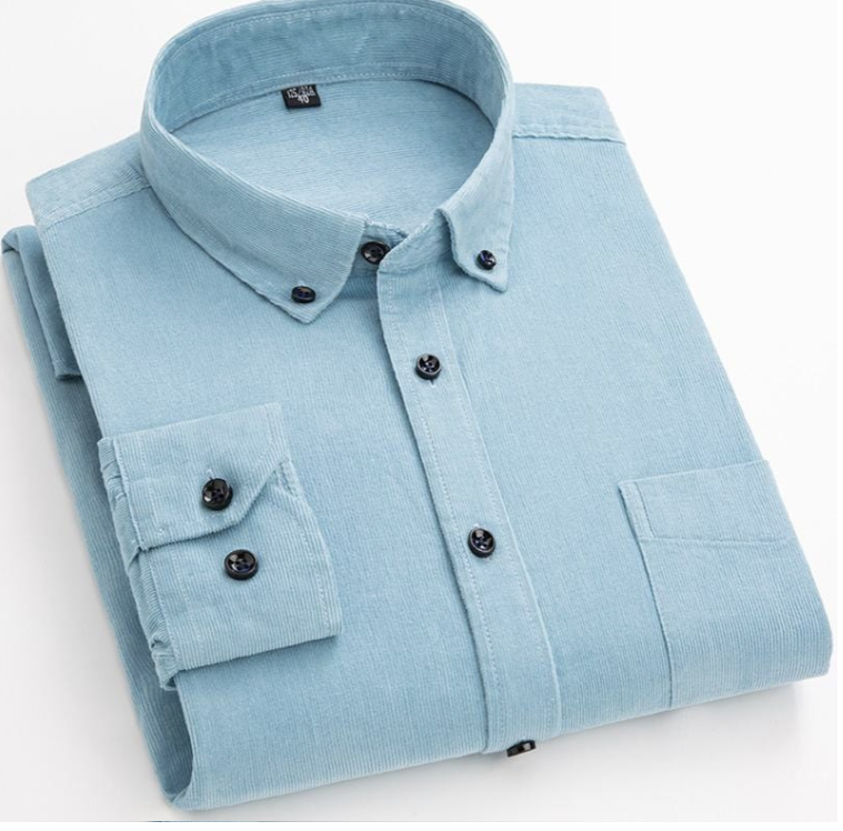 Corduroy Button-Up Shirt | Structured Fit | Soft Cotton Blend