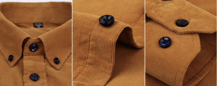 Corduroy Button-Up Shirt | Structured Fit | Soft Cotton Blend