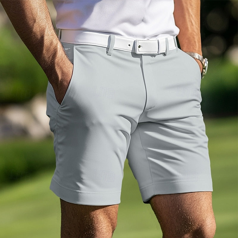 Men’s Slim Fit Golf Shorts | Stretch Woven with Belt Loops & Tailored Finish