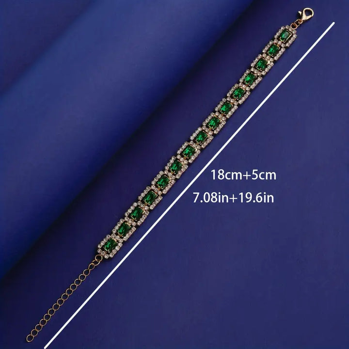 Emerald Statement Gold Bracelet