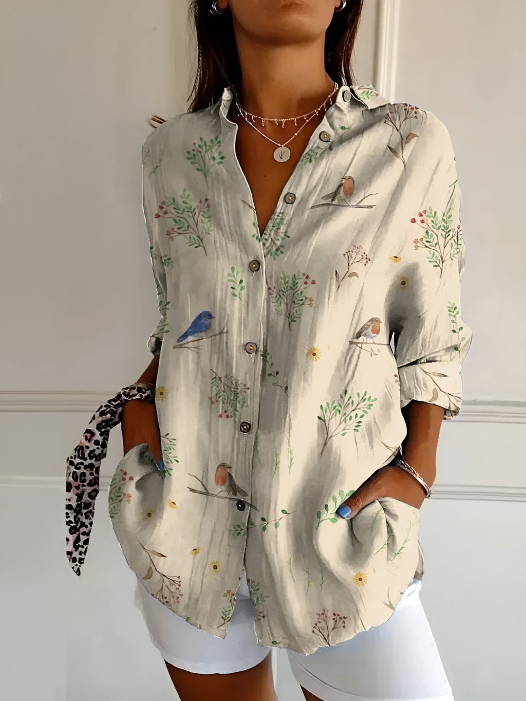 Melodie™ | Women Elegant Floral Button Shirt