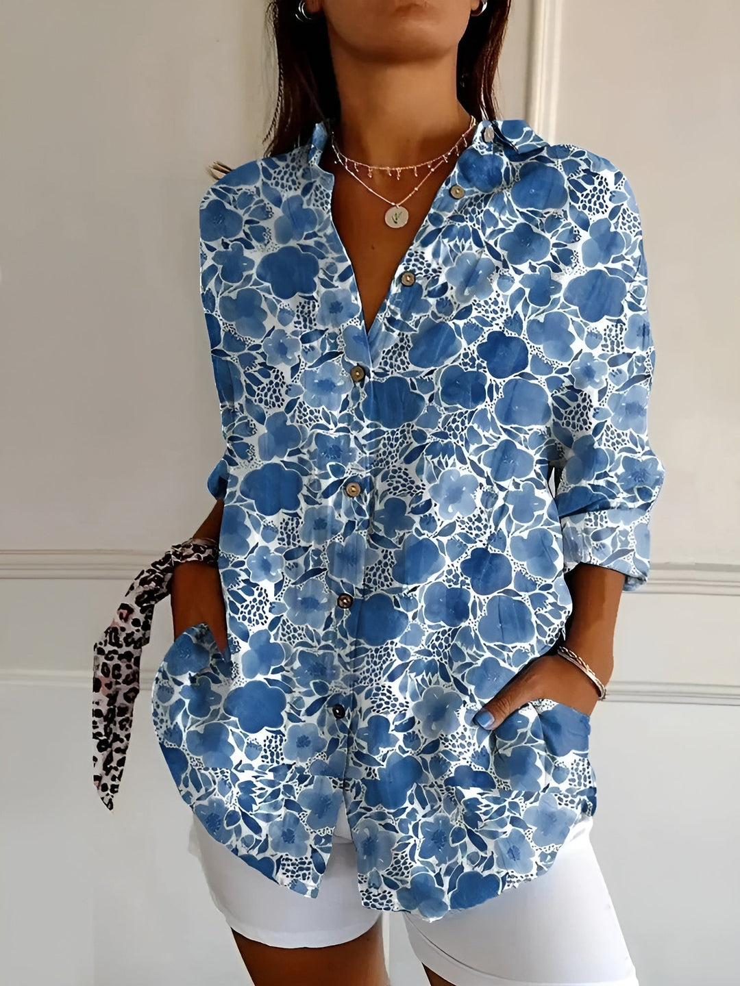 Melodie™ | Women Elegant Floral Button Shirt