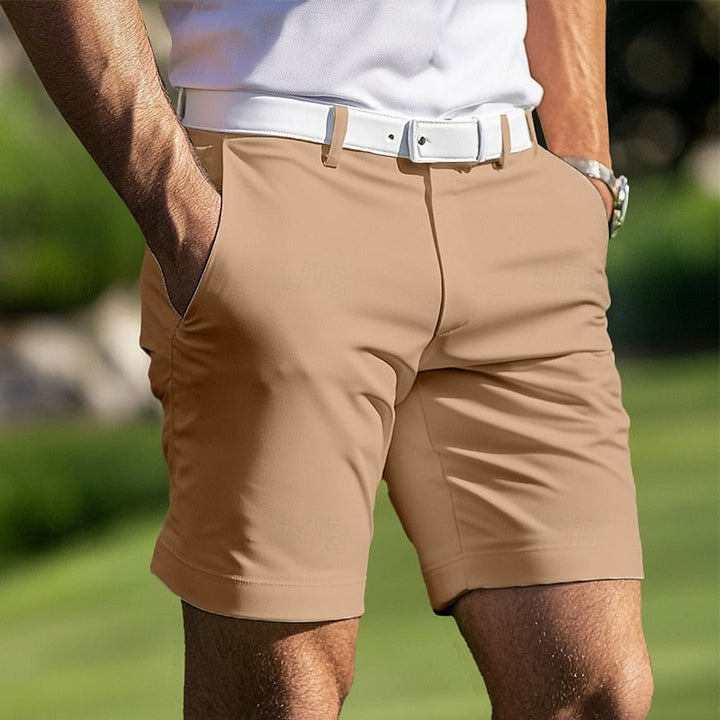 Men’s Slim Fit Golf Shorts | Stretch Woven with Belt Loops & Tailored Finish